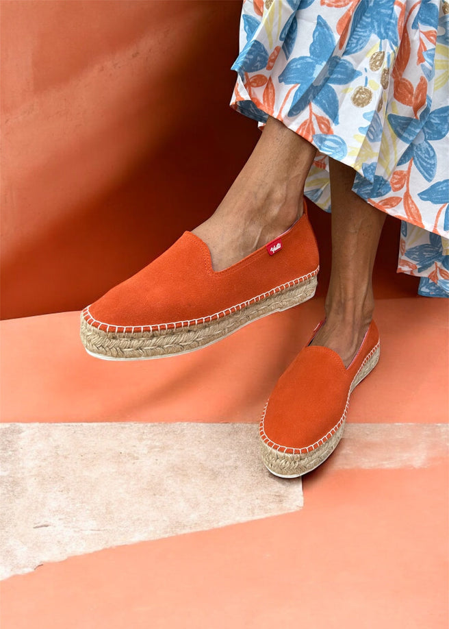 ALPARGATA PIEL NARANJA