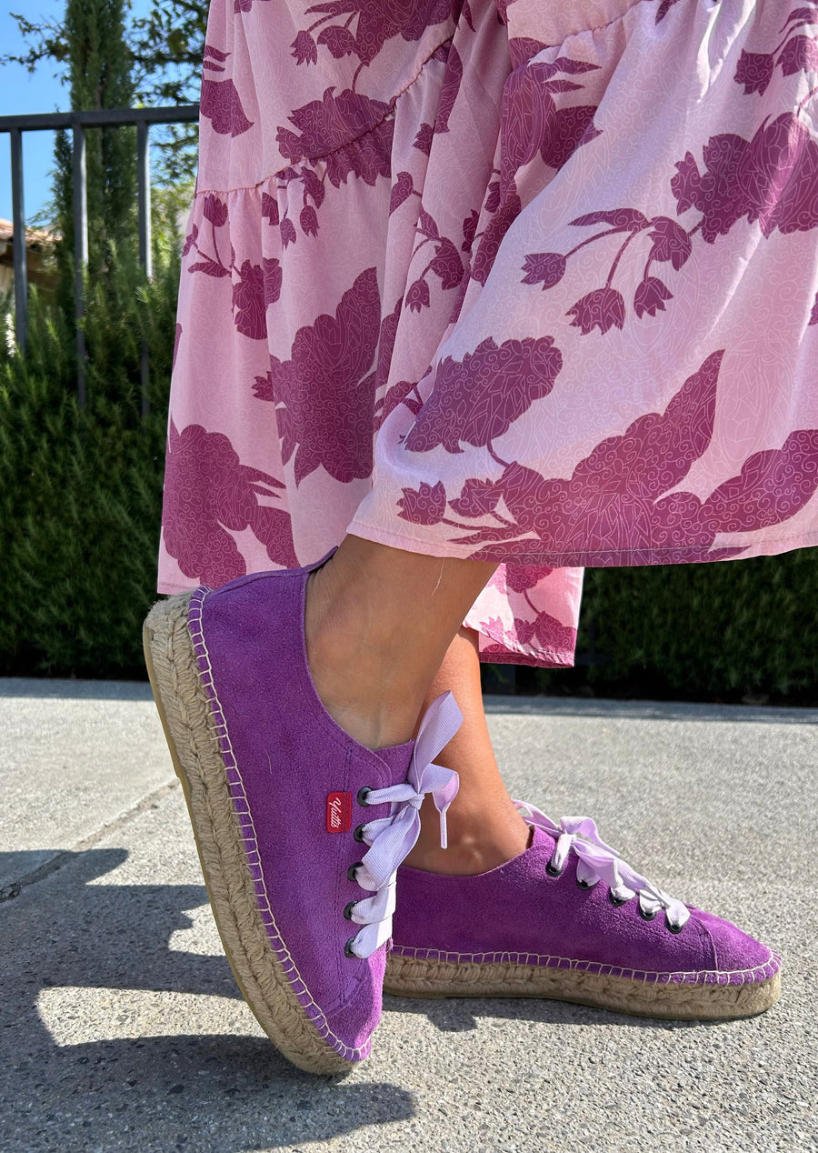 TENIS PIEL VIOLETA
