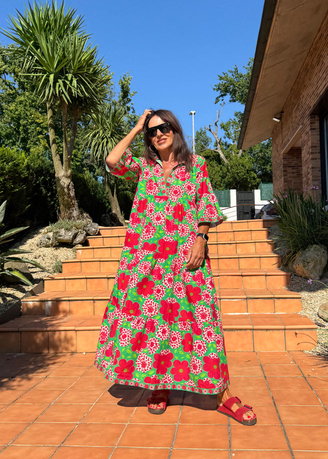 VESTIDO ROSAS