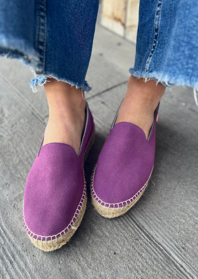 ALPARGATA PIEL VIOLETA