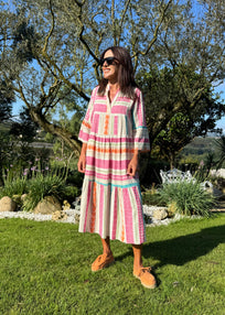 VESTIDO BOHO MULTICOLOR