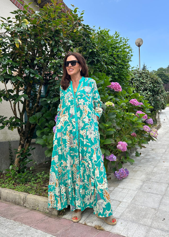 VESTIDO SUELTO TURQUESA