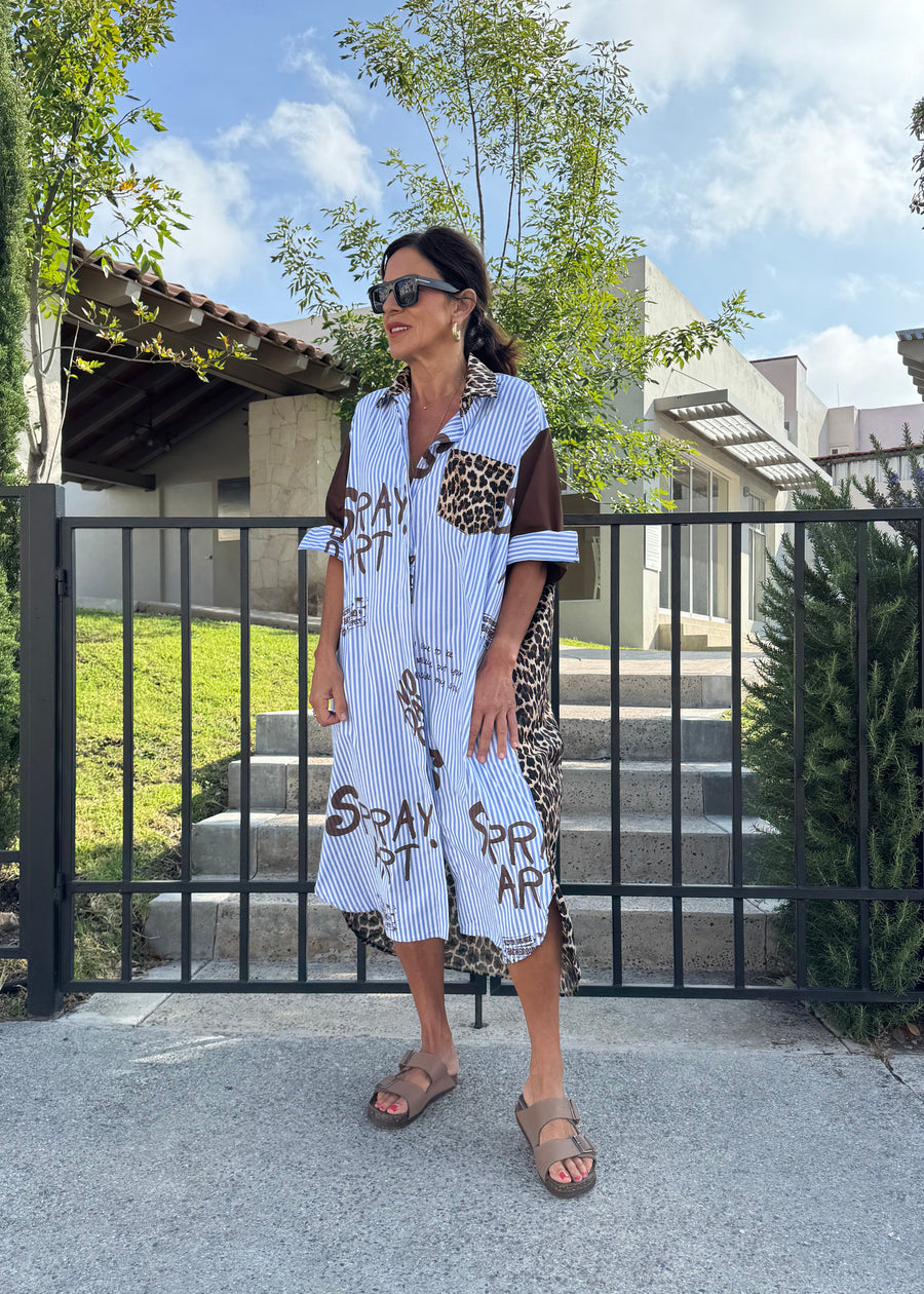 VESTIDO CAMISERO AZUL