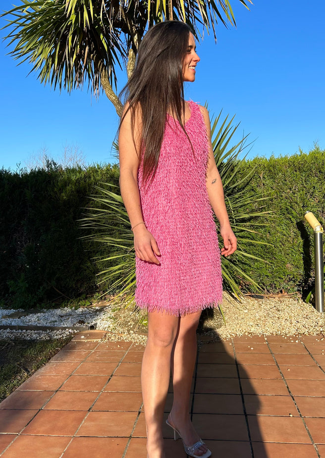 VESTIDO MIDI ROSA