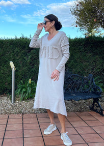 VESTIDO PICO BEIGE