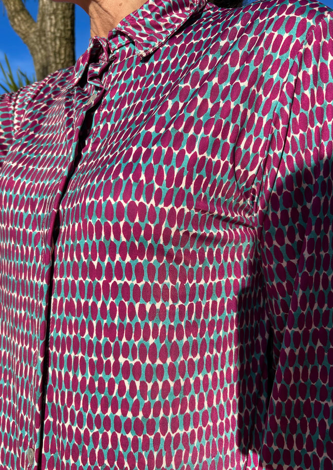VESTIDO GEOMETRICO ROSA