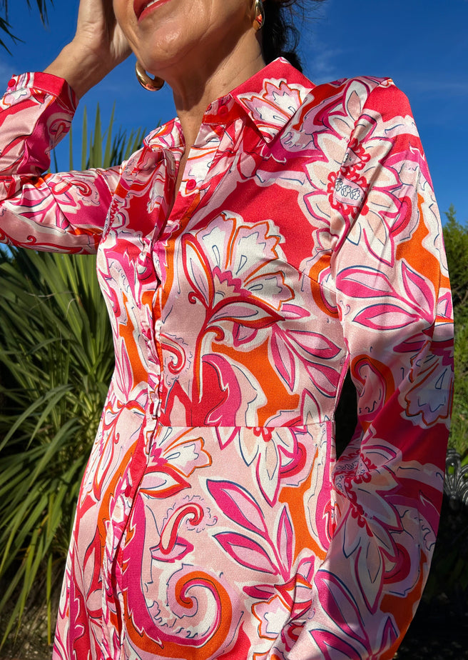 VESTIDO TONOS ROSAS