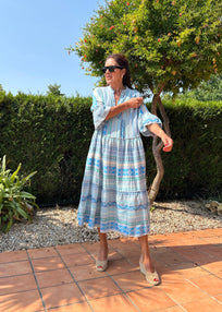 VESTIDO BOHO AZUL