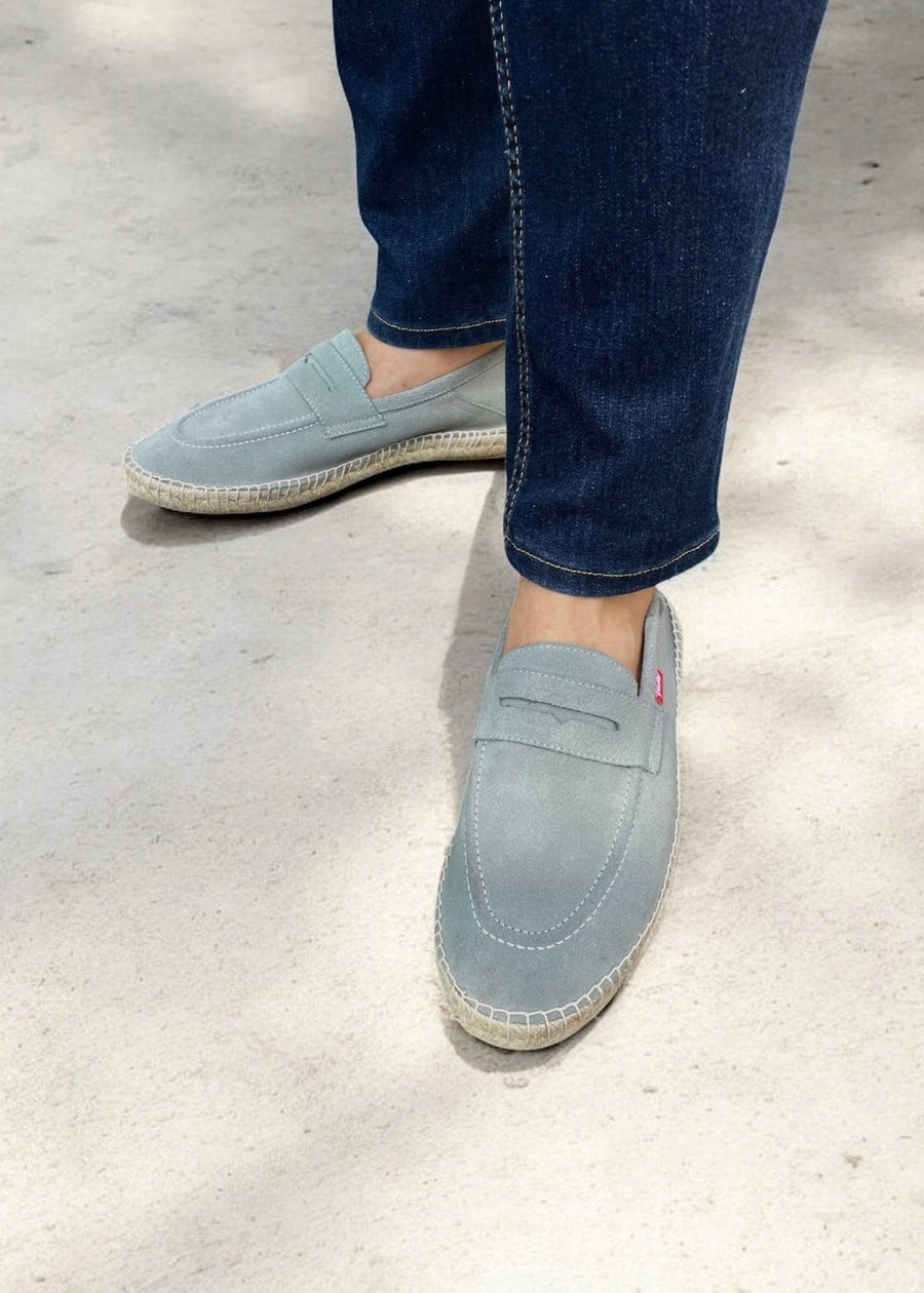 MOCASÍN PIEL GRIS