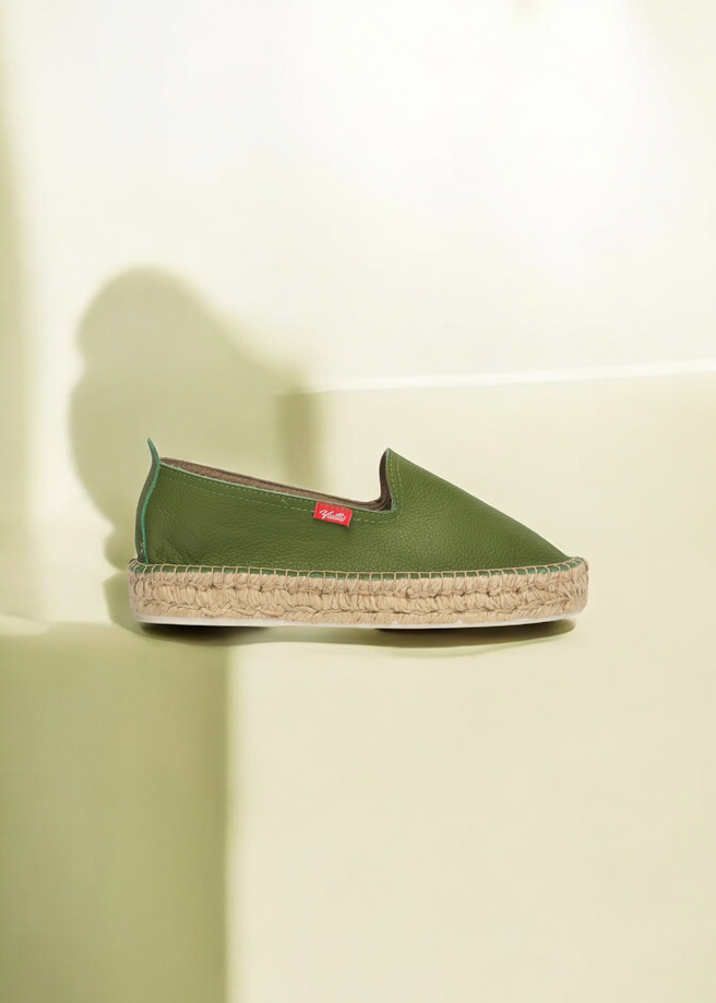 ALPARGATA PIEL VERDE