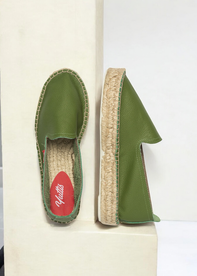 ALPARGATA PIEL VERDE