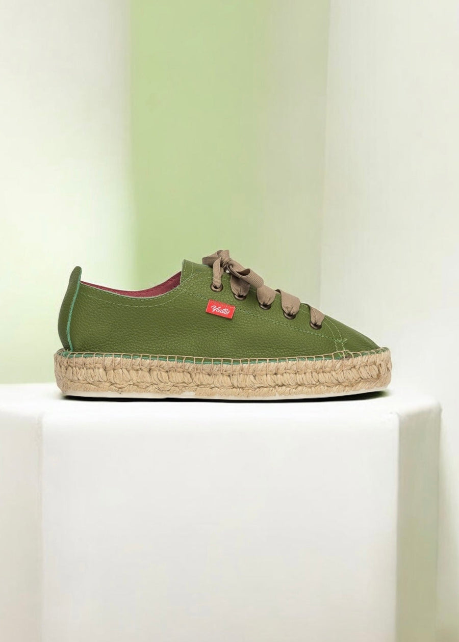 TENIS PIEL VERDE