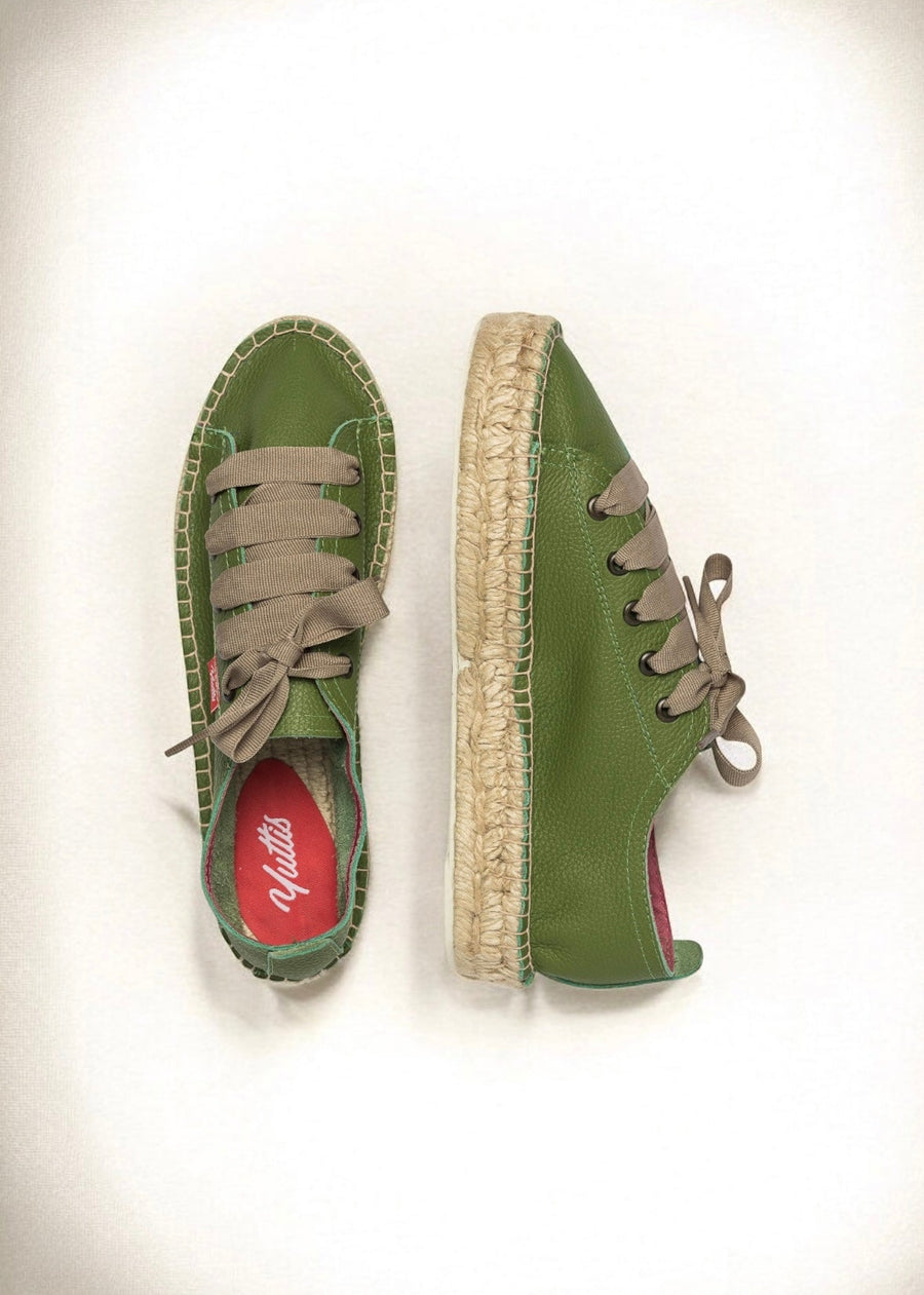 TENIS PIEL VERDE