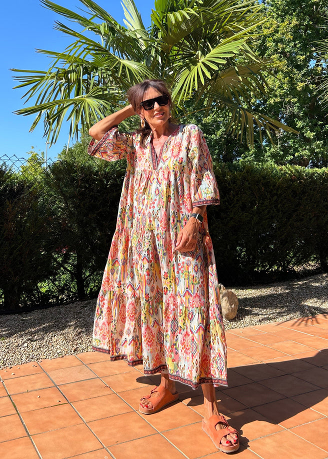 VESTIDO SUELTO MULTICOLOR