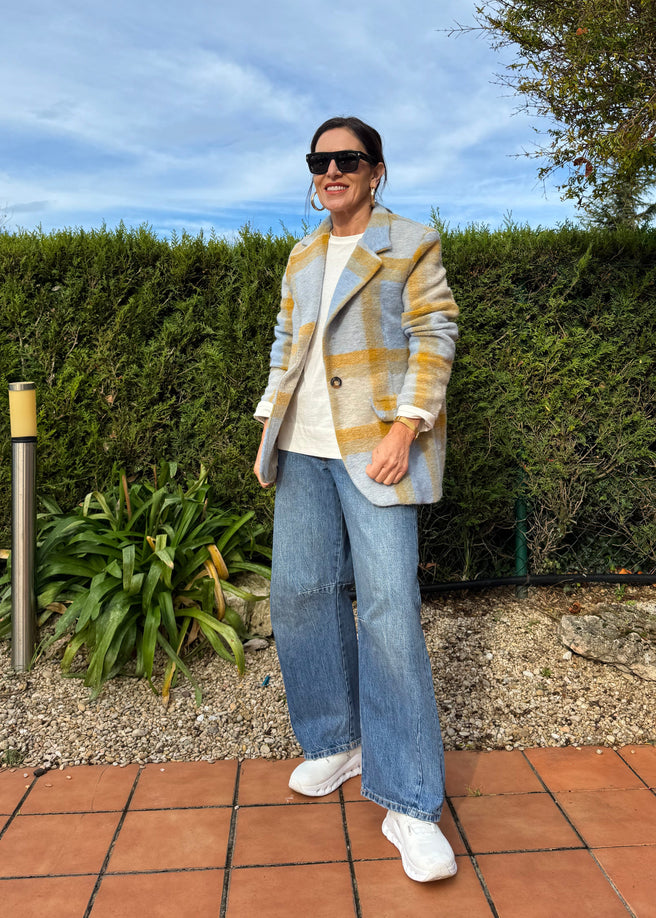 ABRIGO AZUL AMARILLO