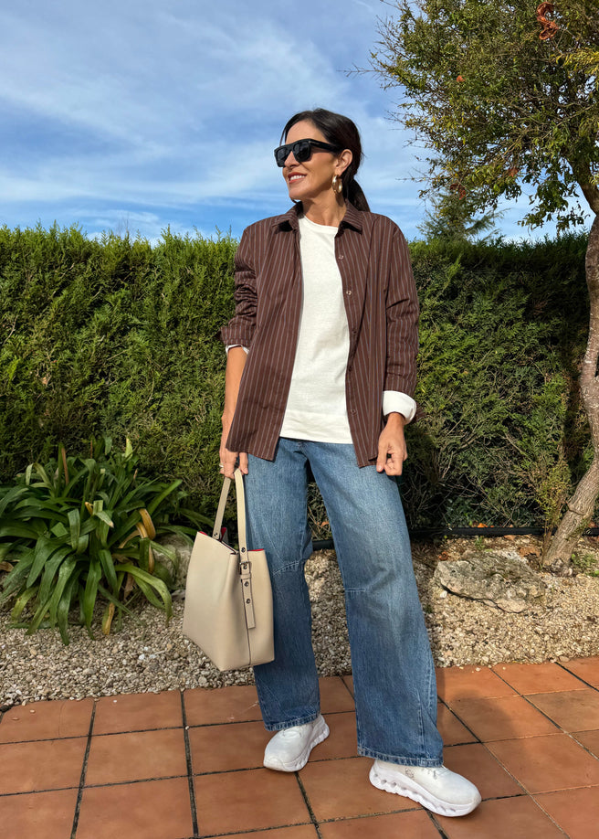 CAMISA ALGODÓN MARRÓN