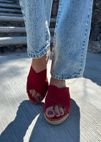 SANDALIA 4CM ROJA