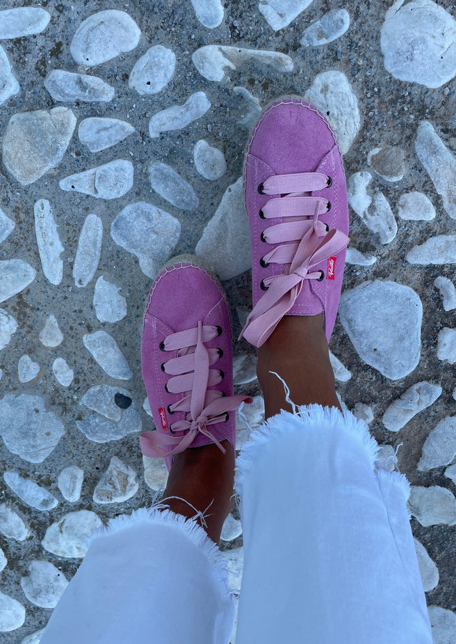 TENIS PIEL ROSA PASTEL