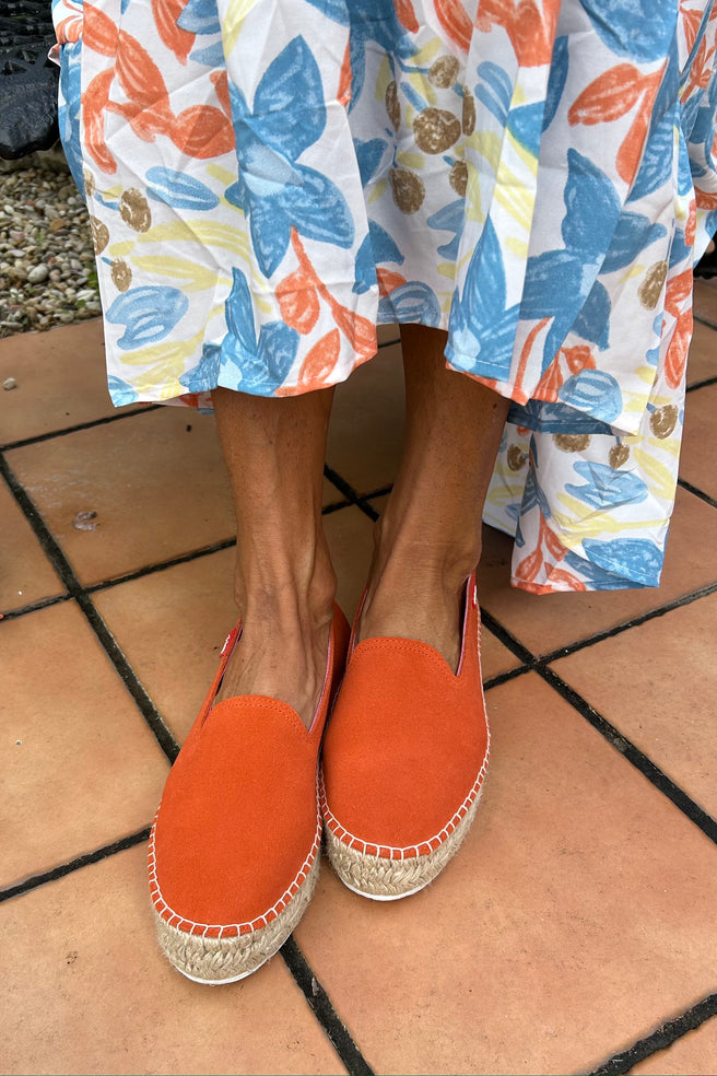 ALPARGATA PIEL NARANJA