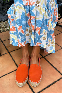 ALPARGATA PIEL NARANJA