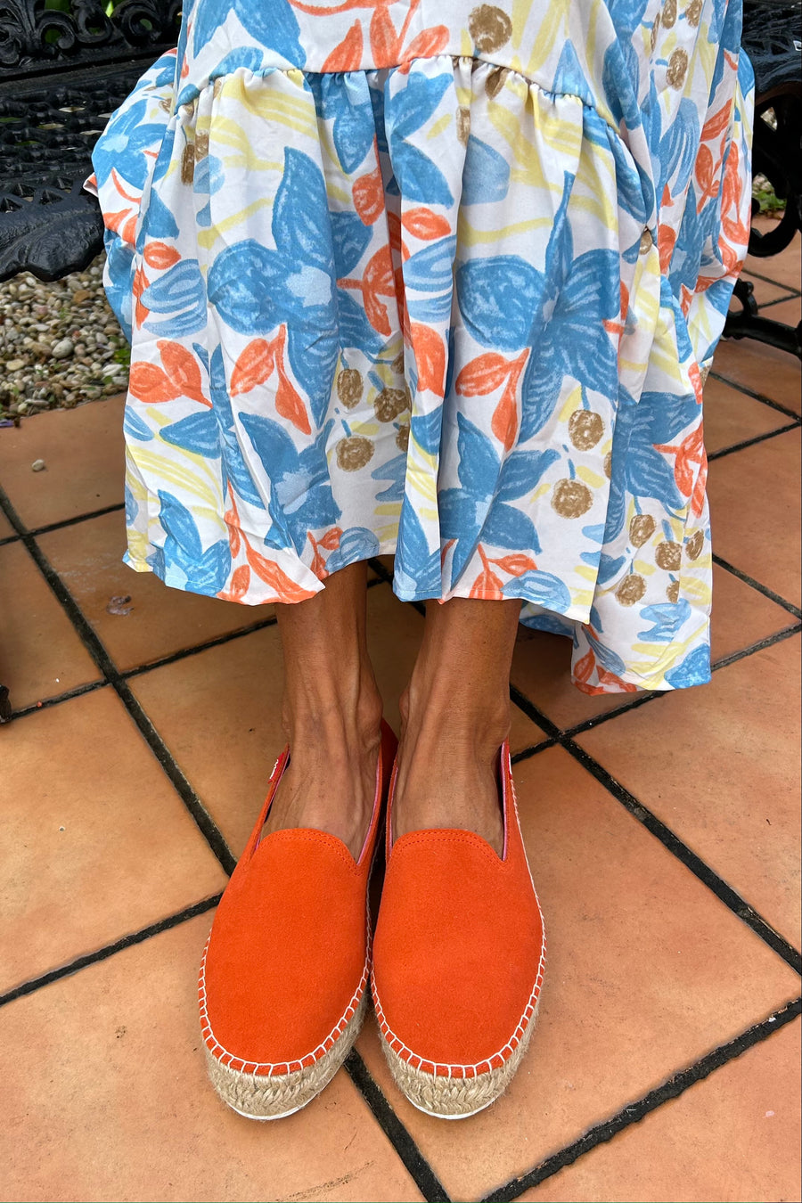 ALPARGATA PIEL NARANJA