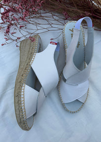 TACÓN 4CM CRUZADO BLANCO