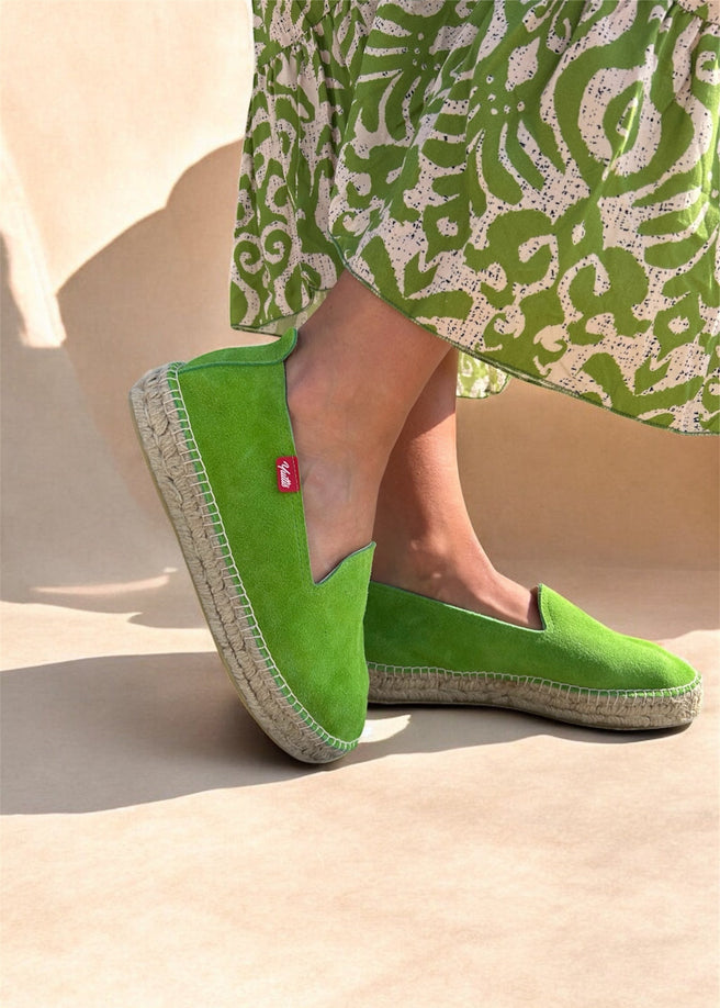 ALPARGATA PIEL PISTACHO