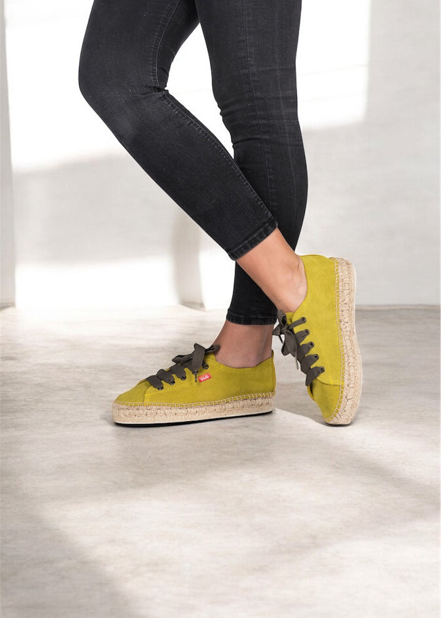 TENIS PIEL AMARILLO