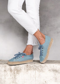 TENIS PIEL AZUL PALO