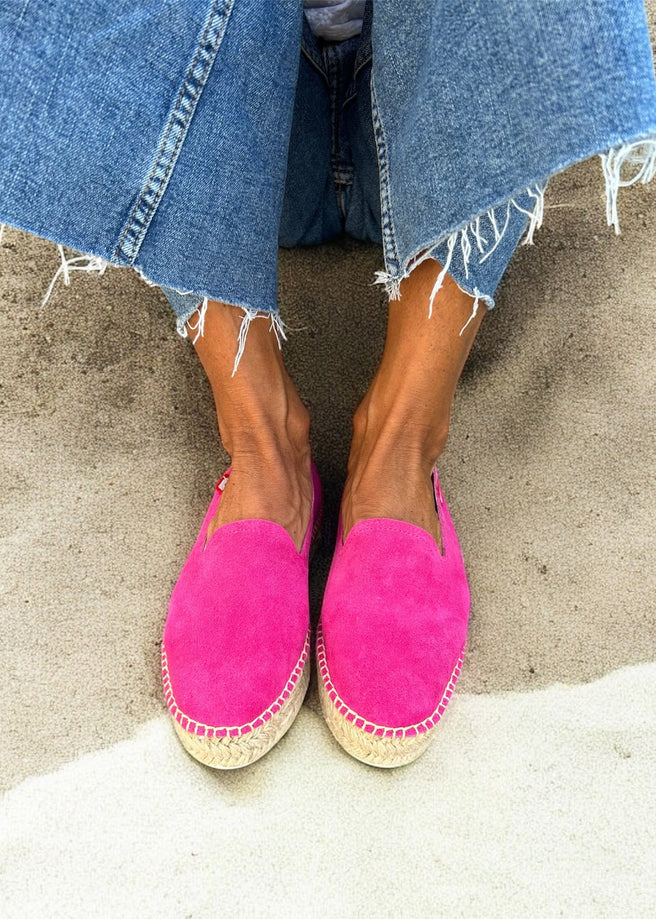ALPARGATA PIEL FUCSIA