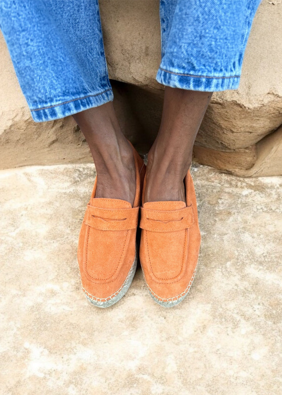 MOCASIN PIEL NARANJA