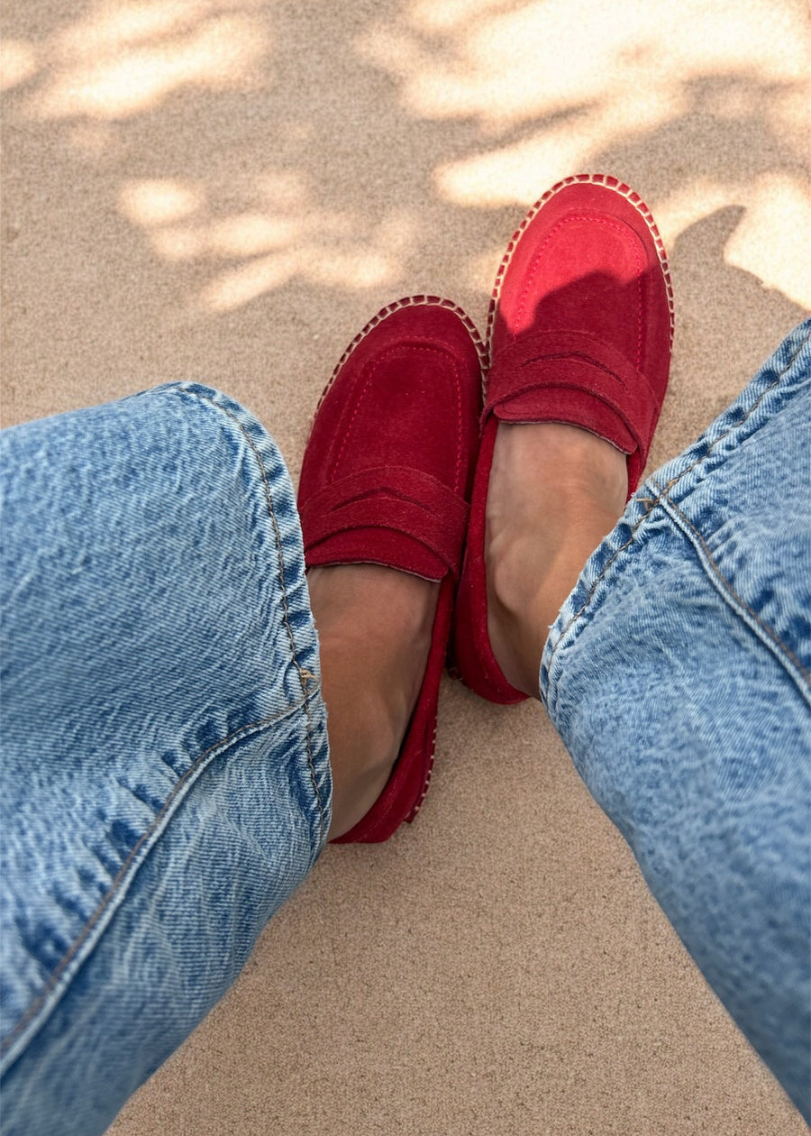MOCASIN PIEL ROJO