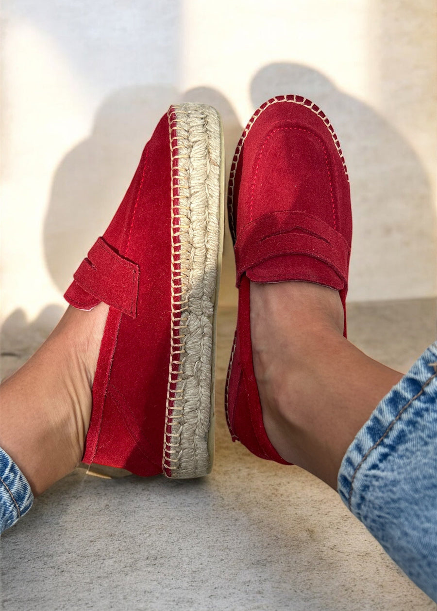 MOCASIN PIEL ROJO