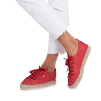 TENIS PIEL ROJO