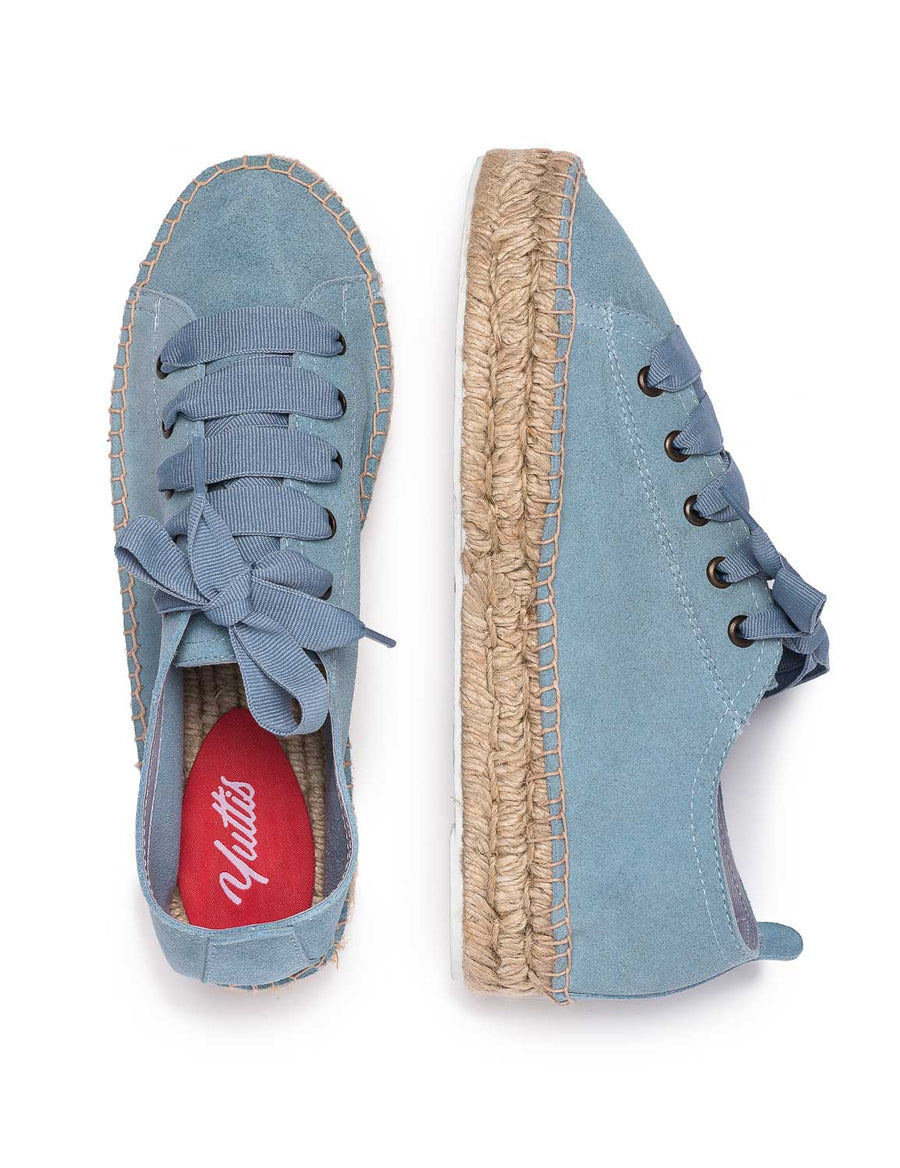 TENIS PIEL AZUL PALO