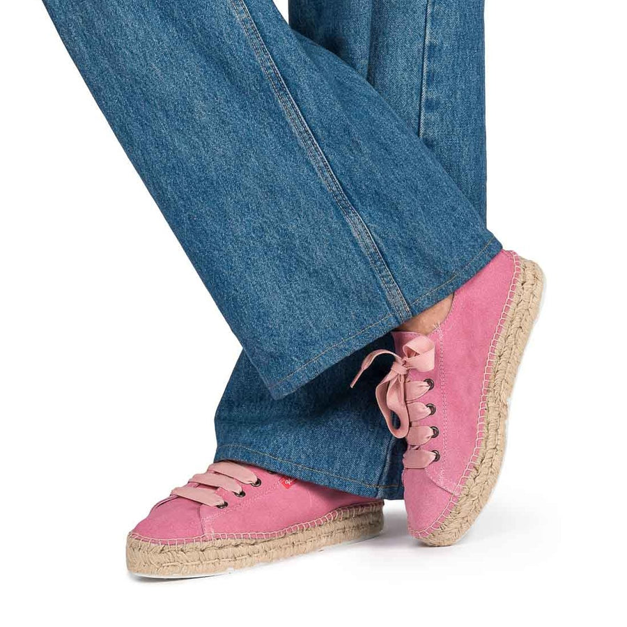 TENIS PIEL ROSA PASTEL