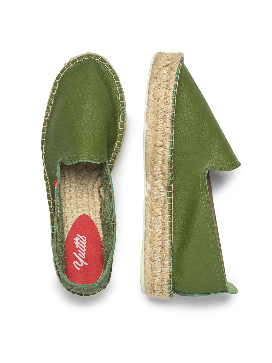 ALPARGATA PIEL VERDE