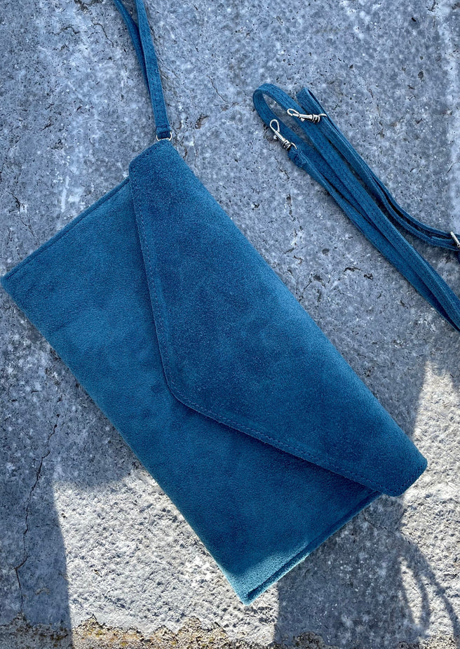 BOLSA AZUL GAMUZA