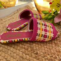 SANDALIA PLANA ROSA AMARILLO